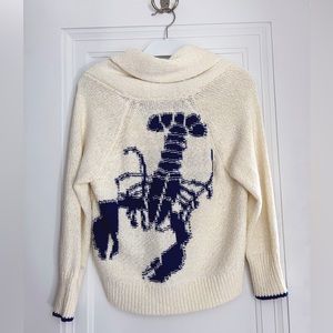 Maeve by Anthro chunky knit lobster cardigan